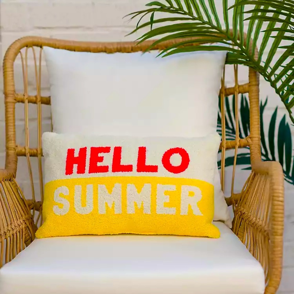 NWT Hello Summer Outdoor Lumbar Pillow - Kirkland’s